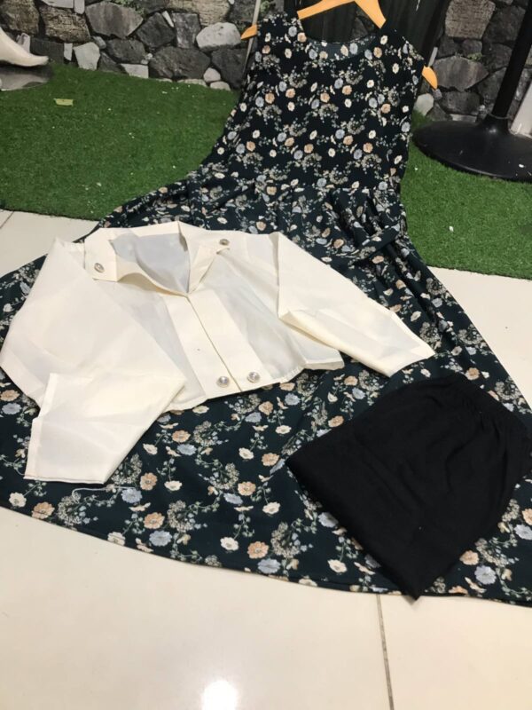 Elegant Imported Maxi with Georgette Koti – Premium 3-Piece Set - Image 15
