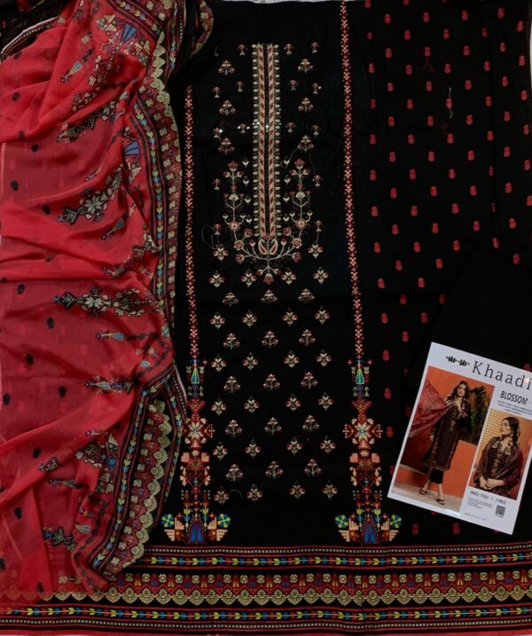 Blossom Lawn 3-Piece Suit – Elegant Embroidery with Chiffon Dupatta - Image 8