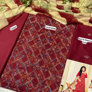 Bareeze 3PC Fully Embroidered Lawn – Elegant Summer Volume 25 Collection 4