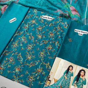 Bareeze 3PC Fully Embroidered Lawn – Elegant Summer Volume 25 Collection