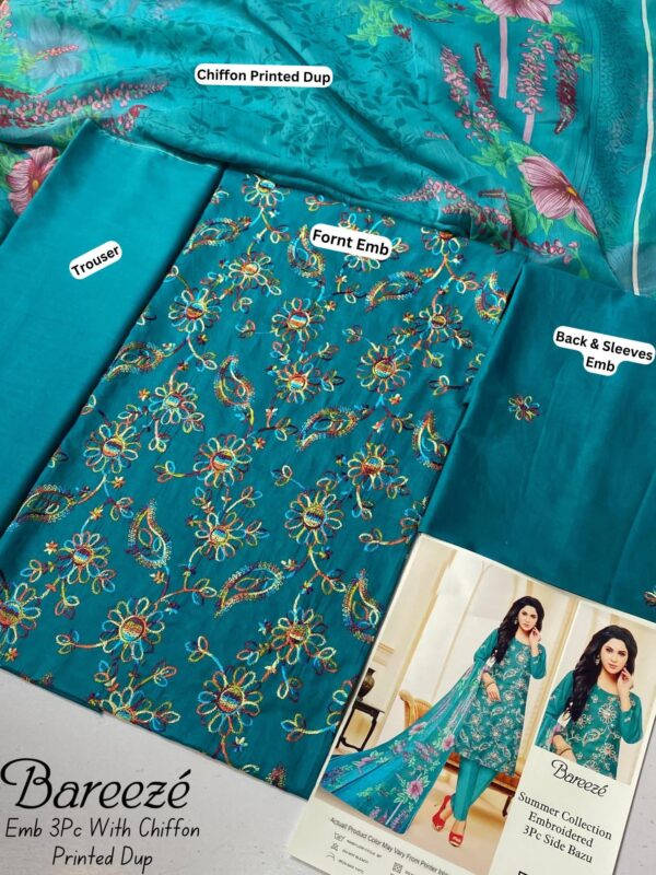 Bareeze 3PC Fully Embroidered Lawn – Elegant Summer Volume 25 Collection
