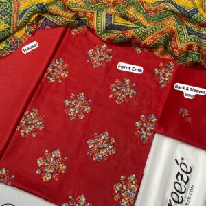 Bareeze 3PC Fully Embroidered Lawn – Elegant Summer Volume 25 Collection 3