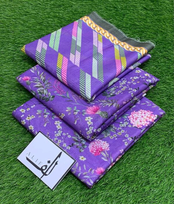 ALIF 3PC Digital Printed Lawn – Fresh Summer Collection 2025 9