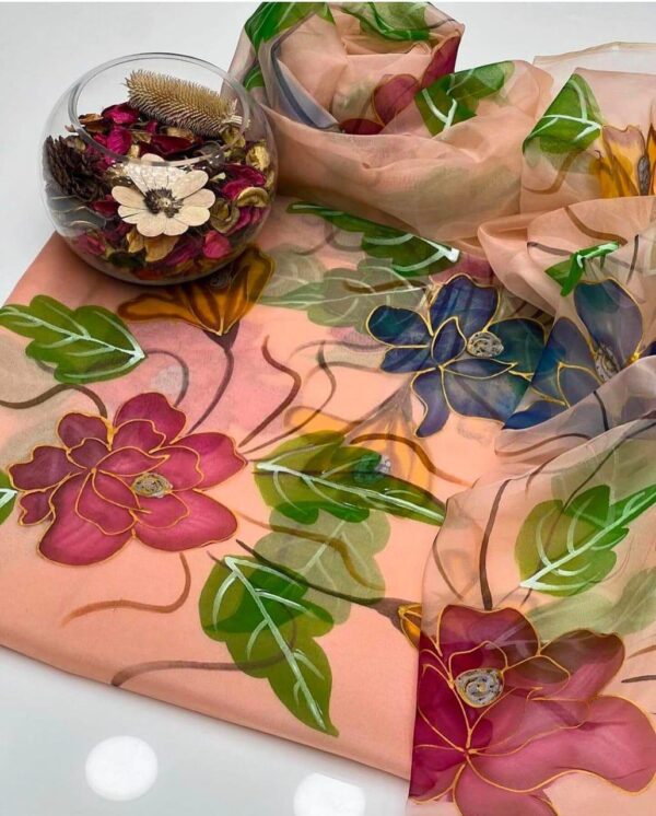 3D Handmade Oil Print Partywear – Glamorous 2-Piece Collection 2K25 - Image 4