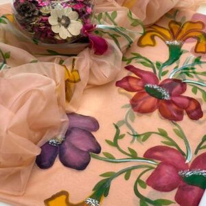 3D Handmade Oil Print Partywear – Glamorous 2-Piece Collection 2K25 2