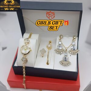 Luxury Girls Diamond Jewelry Watch Set – Complete Gift Collection