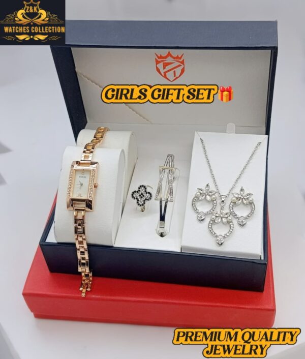Gucci-Inspired Diamond Jewelry Watch Gift Set – Premium Elegance in One Box - Image 2