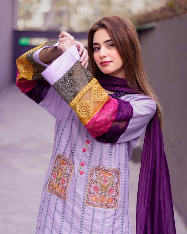 Premium Cotton Double Pocket Embroidered 2-Piece Suit - Image 7