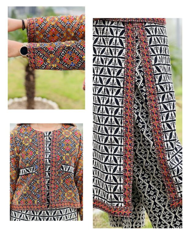 Elegant Ajrak Koti Digital Printed 3-Piece Summer Suit - Image 5