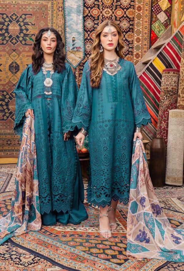 Adan Libas Chikankari Collection 2024 | Elegant Cotton & Silk Suit - Image 3