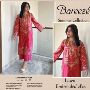 Bareeze 2-Piece Lawn Suit | Heavy Embroidered Summer Collection 2K25 – 8 Colors Available 6