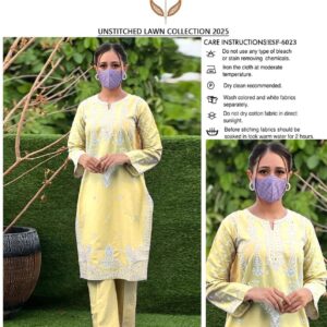 Bareeze 2-Piece Lawn Suit | Heavy Embroidered Summer Collection 2K25 – 8 Colors Available