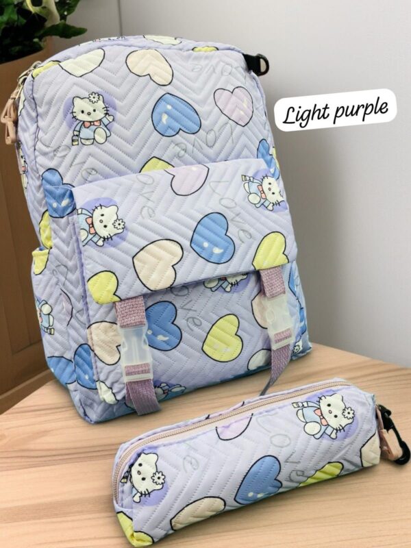 Compact Printed Backpack Set | Stylish & Waterproof, 2-Piece Combo - Image 4