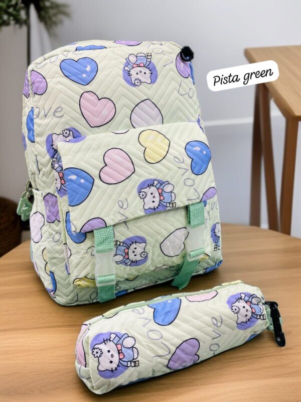 Compact Printed Backpack Set | Stylish & Waterproof, 2-Piece Combo - Image 3