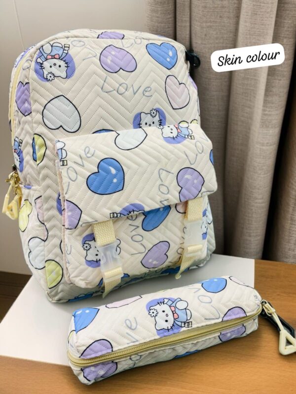 Compact Printed Backpack Set | Stylish & Waterproof, 2-Piece Combo - Image 5