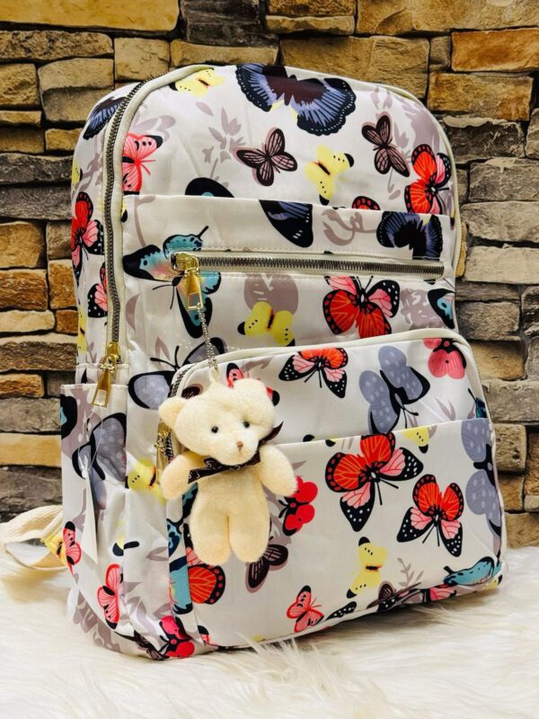 Trendy Printed Backpack | Waterproof & Spacious with 4 Zips - Image 12