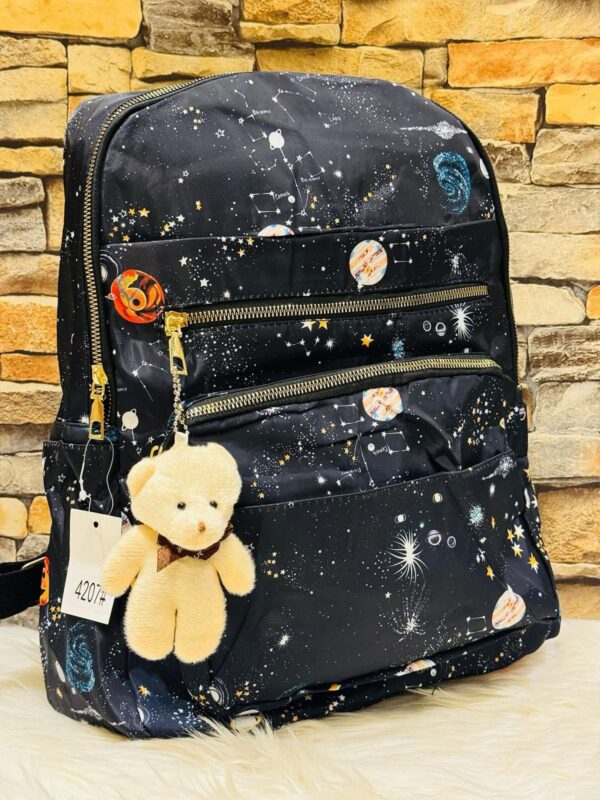Trendy Printed Backpack | Waterproof & Spacious with 4 Zips - Image 11