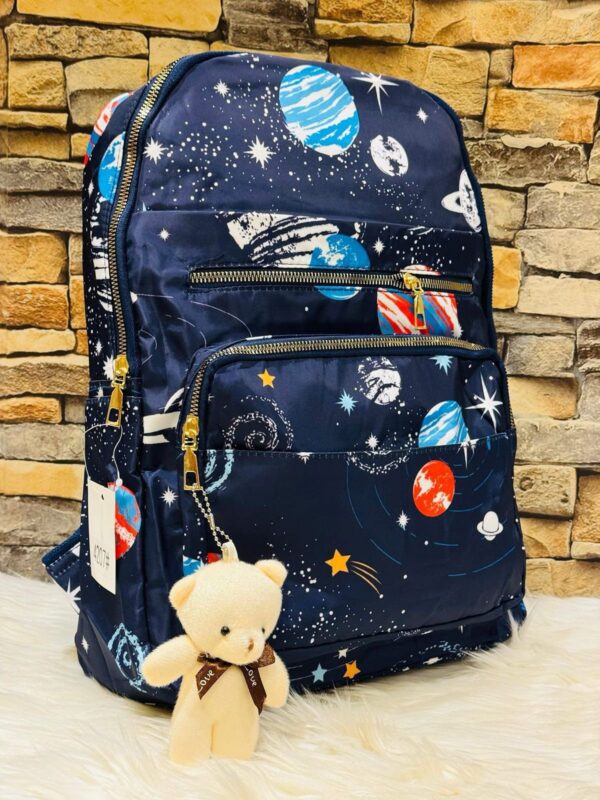 Trendy Printed Backpack | Waterproof & Spacious with 4 Zips - Image 5