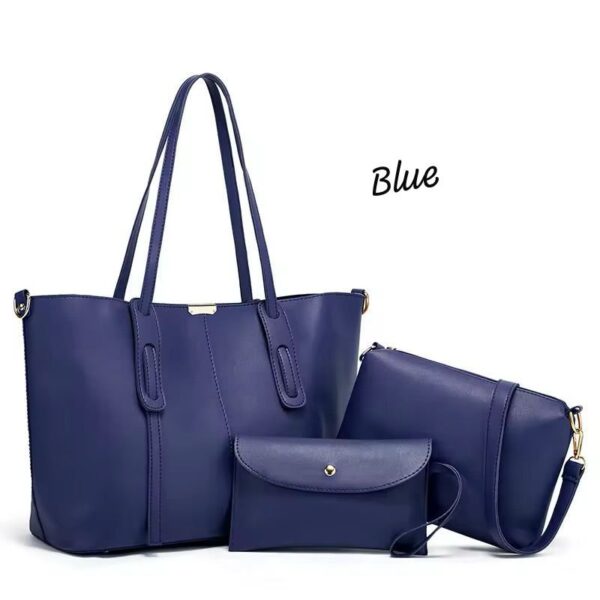 Stylish 3-Piece Tote Bag Set | Premium Synthetic Liza Leather - Image 5