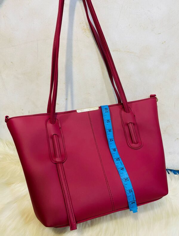 Stylish 3-Piece Tote Bag Set | Premium Synthetic Liza Leather - Image 12