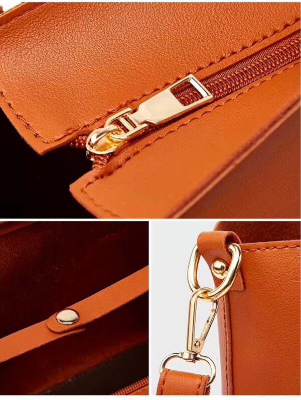 Stylish 3-Piece Tote Bag Set | Premium Synthetic Liza Leather - Image 14