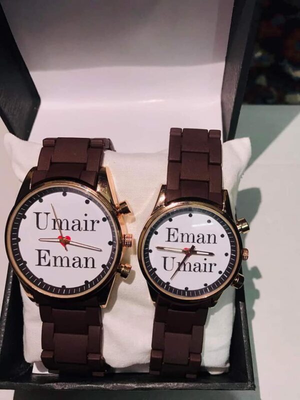 Elegant Armani Couple Watches | Stylish Pair with Gift Box - Image 2