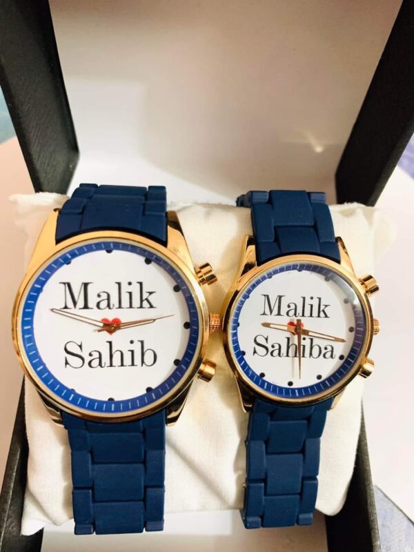Elegant Armani Couple Watches | Stylish Pair with Gift Box - Image 4