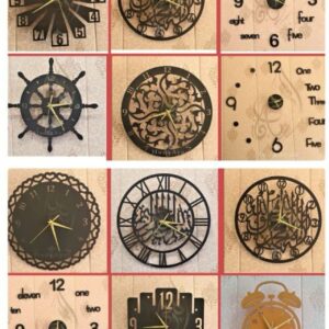 Elegant Customized Wooden Wall Clock | 15x15 Inches – Unique Design, Ready in 3 Days