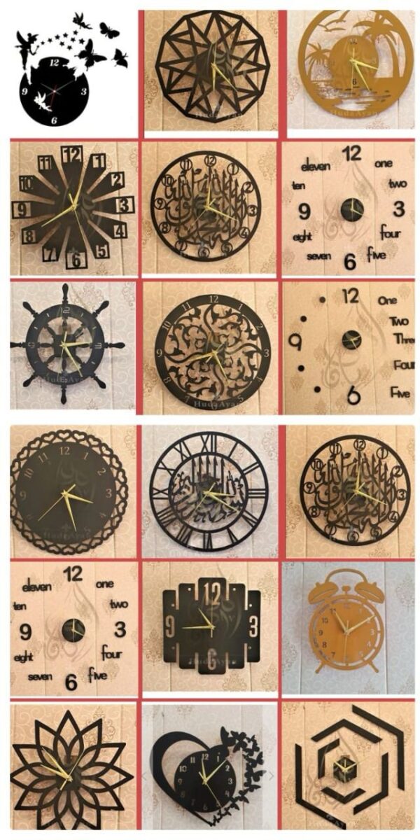 Elegant Customized Wooden Wall Clock | 15x15 Inches – Unique Design, Ready in 3 Days