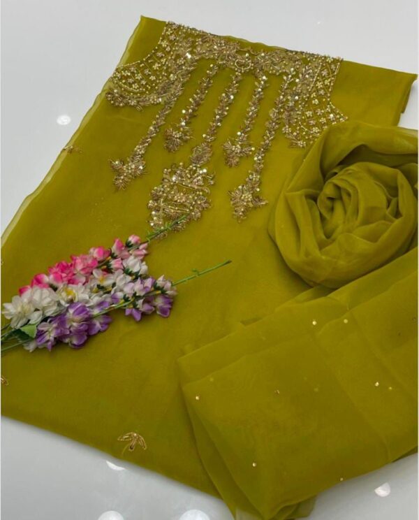 Just Looking Like a Wow | Handmade Aari Zari Gotta Work Dress – Partywear & Wedding Collection 2K24 at Super Sale Price - Image 4