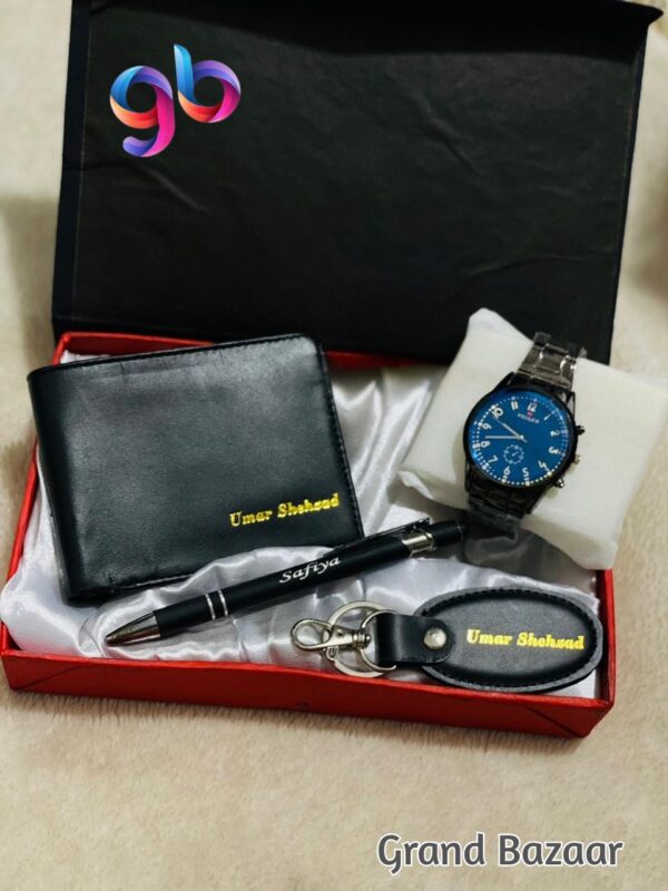 Personalized Gift Set – Customized Wallet, Keychain, Pen & Watch – Special Offer! - Image 2