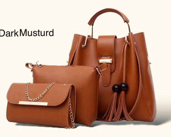 New Arrival 3-Piece Soft Leather Bag Set | Cloud Bag, Wallet & Keychain – 12 Colors Available - Image 10