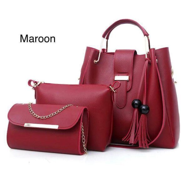 New Arrival 3-Piece Soft Leather Bag Set | Cloud Bag, Wallet & Keychain – 12 Colors Available - Image 9
