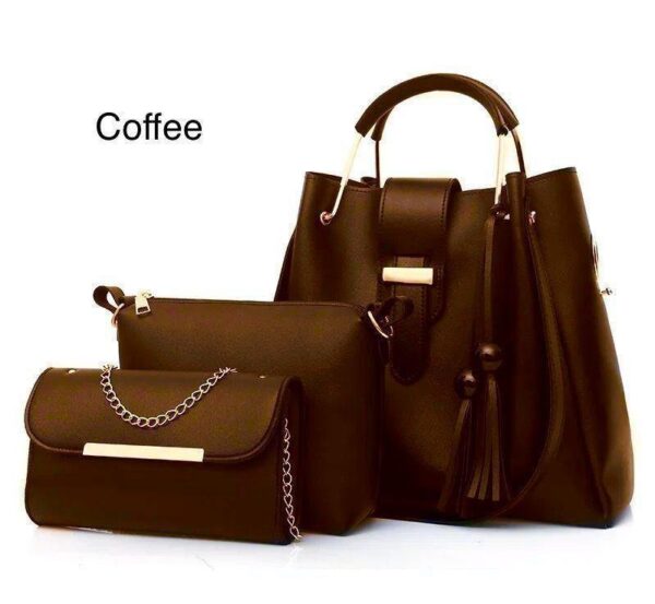 New Arrival 3-Piece Soft Leather Bag Set | Cloud Bag, Wallet & Keychain – 12 Colors Available - Image 12