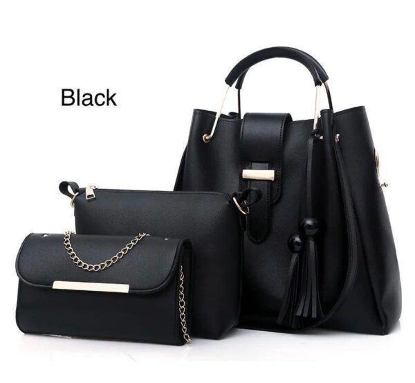 New Arrival 3-Piece Soft Leather Bag Set | Cloud Bag, Wallet & Keychain – 12 Colors Available - Image 14