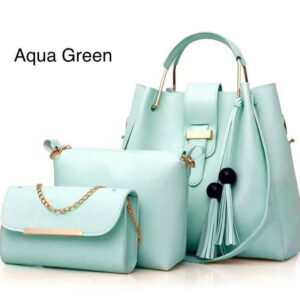 New Arrival 3-Piece Soft Leather Bag Set | Cloud Bag, Wallet & Keychain – 12 Colors Available 12