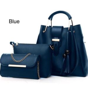 New Arrival 3-Piece Soft Leather Bag Set | Cloud Bag, Wallet & Keychain – 12 Colors Available