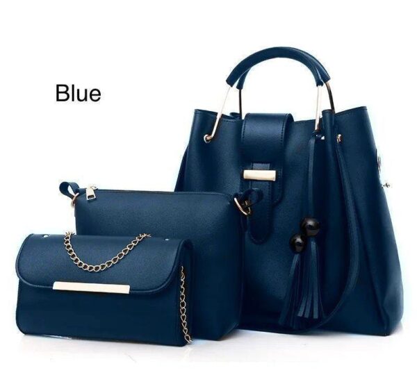 New Arrival 3-Piece Soft Leather Bag Set | Cloud Bag, Wallet & Keychain – 12 Colors Available