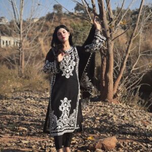 Jane-Janat Organza 3PC Set | Fully Embroidered Shirt, Trouser & Dupatta – 4 Colors Available 4