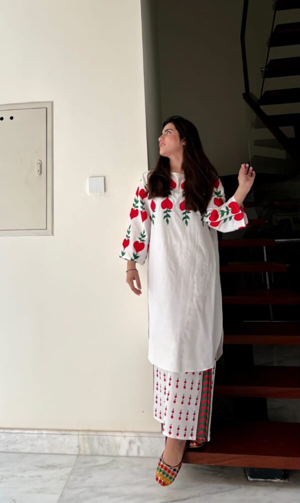 White Dove Summer Lilen Two-Piece Suit | Printed Design on Shirt & Trouser – 4 Colors Available - Image 16