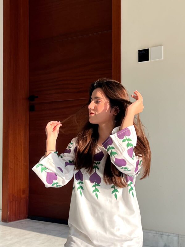 White Dove Summer Lilen Two-Piece Suit | Printed Design on Shirt & Trouser – 4 Colors Available