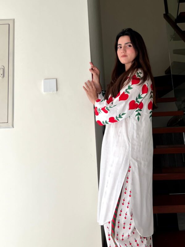 White Dove Summer Lilen Two-Piece Suit | Printed Design on Shirt & Trouser – 4 Colors Available - Image 6