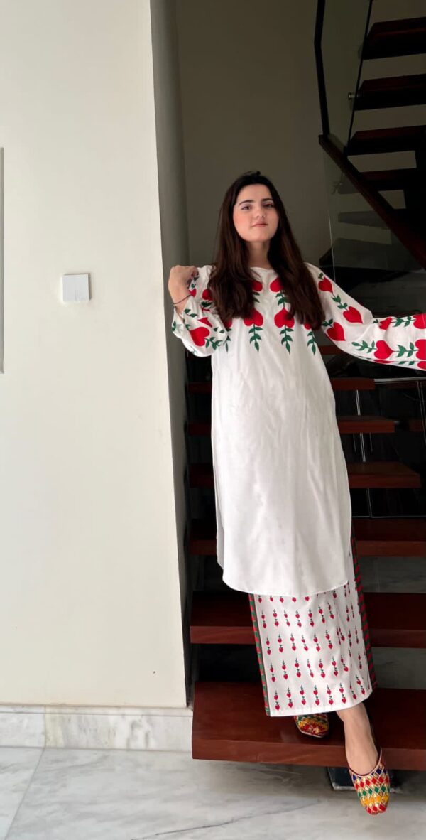 White Dove Summer Lilen Two-Piece Suit | Printed Design on Shirt & Trouser – 4 Colors Available - Image 17