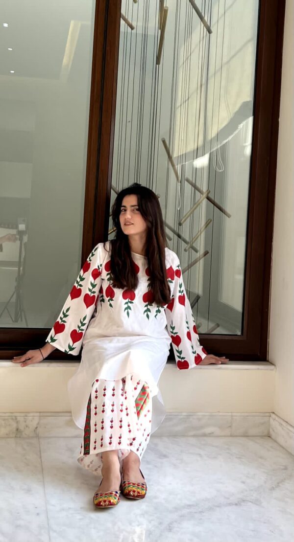 White Dove Summer Lilen Two-Piece Suit | Printed Design on Shirt & Trouser – 4 Colors Available - Image 8
