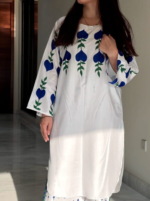 White Dove Summer Lilen Two-Piece Suit | Printed Design on Shirt & Trouser – 4 Colors Available - Image 20