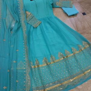 Restock with All New Colours – Chiffon 3-Piece Set with Heavy Sequence Embroidery & Dupatta | Rs. 2400 Only! 5