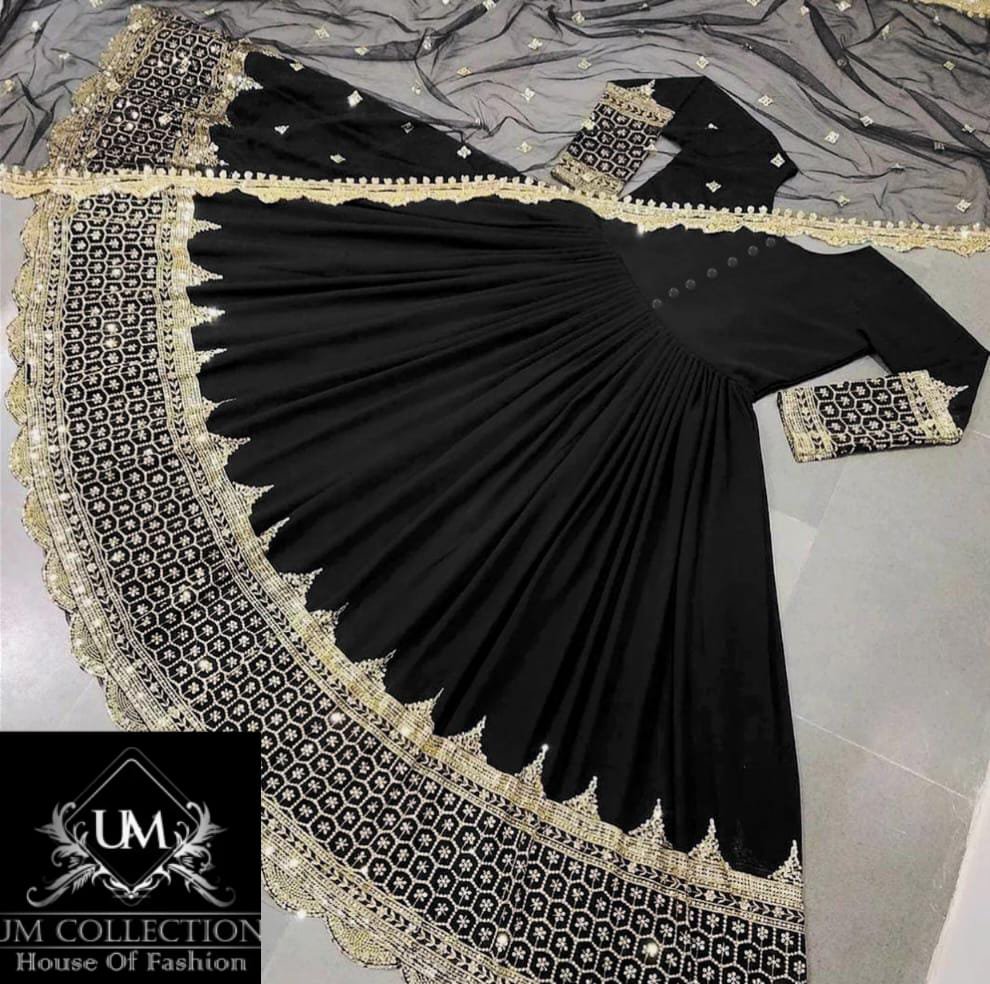 Restock with All New Colours – Chiffon 3-Piece Set with Heavy Sequence Embroidery & Dupatta | Rs. 2400 Only! 2
