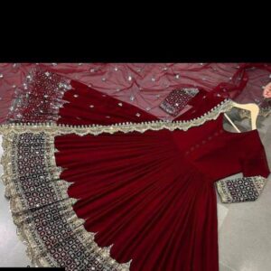 Restock with All New Colours – Chiffon 3-Piece Set with Heavy Sequence Embroidery & Dupatta | Rs. 2400 Only! 1