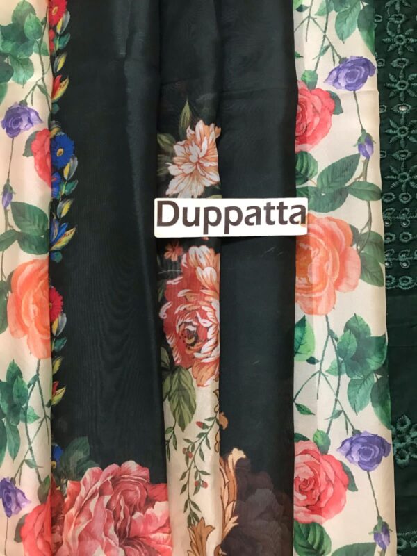Saira Shakira Luxury Collection – Embroidered Lawn with Silk Dupatta & Dyed Cambric Trouser | Rs. 5450 Only - Image 2