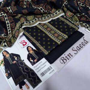BIN SAEED®️ Summer 2025 Collection – All-Over Printed Lawn Set | Digital Print & Airjet Quality 6